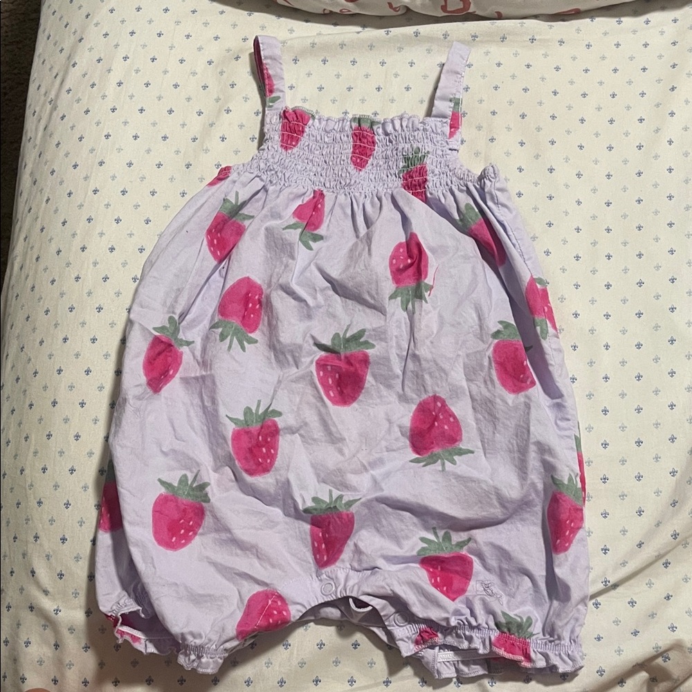 Carter's Purple Romper with Strawberry Print